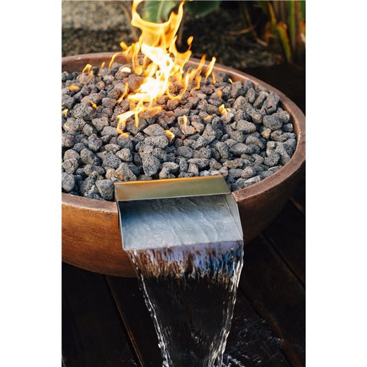 TrueFlame Adobe Series 30" GFRC (Glass Fiber Reinforced Concrete) Fire and Water Bowl