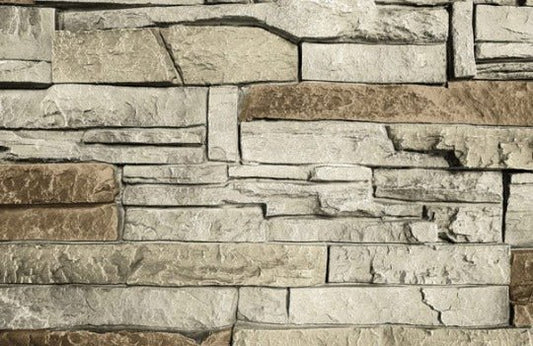 Vanilla Bean Manufactured Stacked Stone 12 by 12